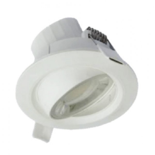 Foco Downlight LED COB Orientable Redondo Ø90mm 8w Blanco
